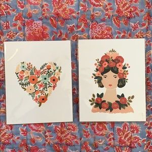 Two NWT 8x10 Rifle Paper Co. prints